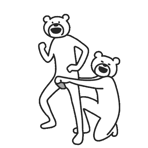 bear love Sticker by takadabear
