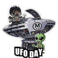 Happy Area 51 Sticker