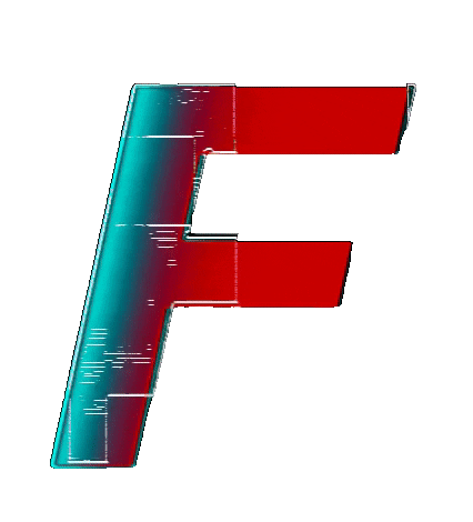 Glitch Alphabet Sticker by #BASILIO