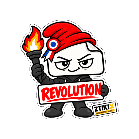 French Revolution Protest Sticker by ZTIKIX