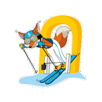Skids_TheSnowFestival go ski skiing start Sticker