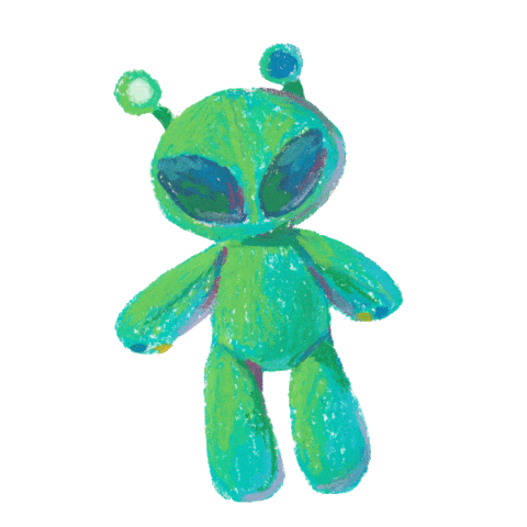 Ufo Oil Pastel Sticker