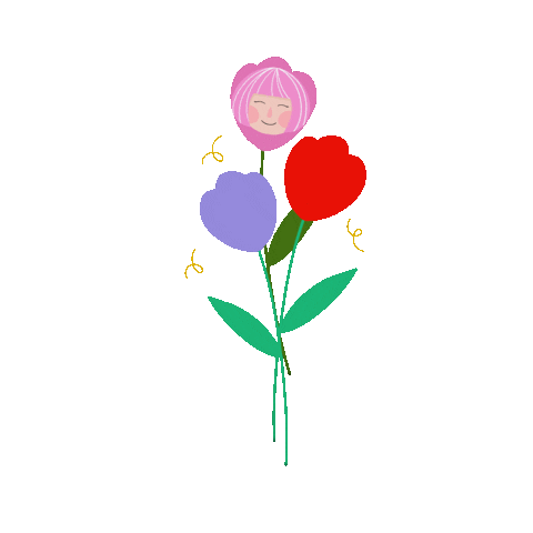olgacaca giphyupload flower pinkhair olgacaca Sticker