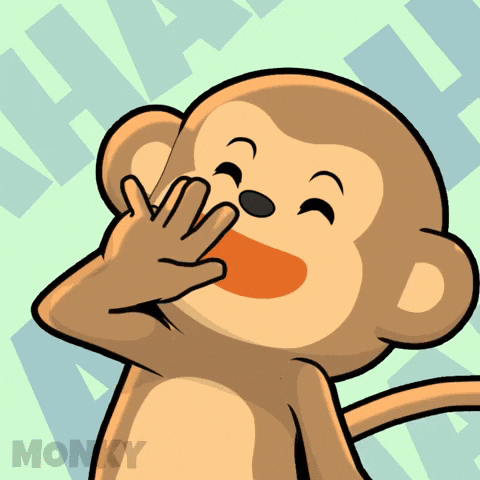 Laughing Out Loud Lol GIF by Wise Monkey Meme