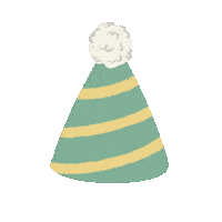 Party Hat Sticker by Wunawoosa