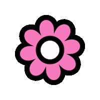 Pink Flower Sticker by Oom Bigbo