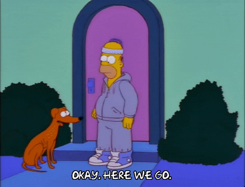 Homer Simpson Running GIF