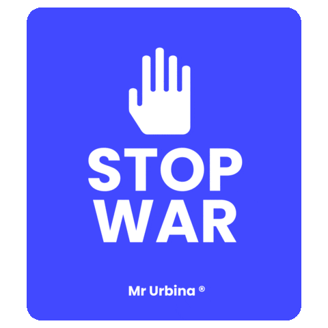 War Peace Sticker by Mr Urbina