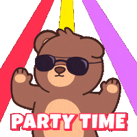 Teddy Bear Dancing Sticker by BEARISH