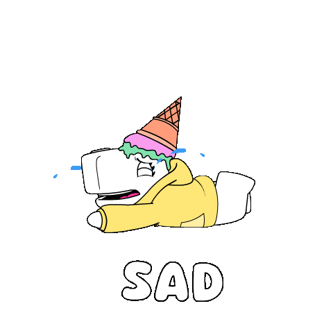 Sad Ice Cream Sticker by Ordinary Friends