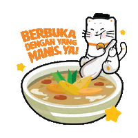 Cat Ramadan Sticker by Bank Neo Commerce
