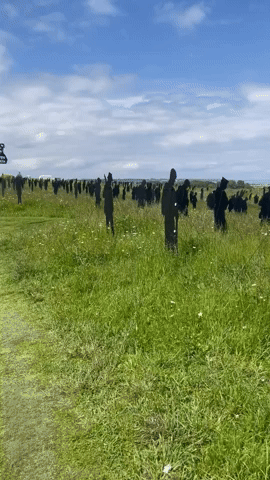 Hundreds of Silhouetted 'Giants' in Normandy Represent British Killed on D-Day