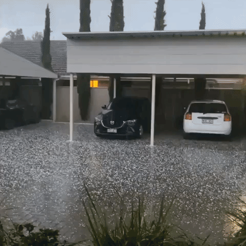 Hail Storm Hits Adelaide as Cold Front Passes Over South Australia