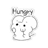 Hungry Lunchtime Sticker