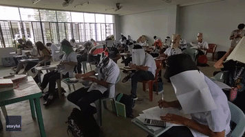 Students in Philippines Make Quirky 'Anti-Cheating' Exam Hats