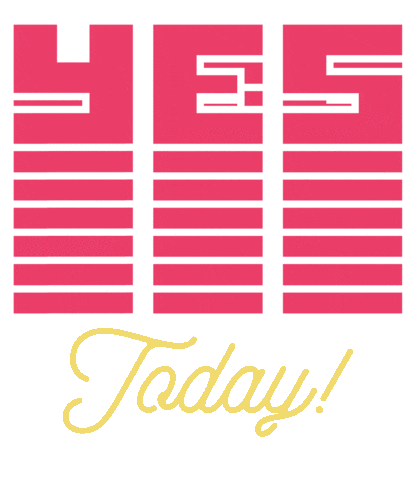 Yes Today Sticker by runwithf