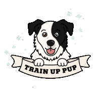 TrainUpPup dog training tup trainuppup train up pup Sticker
