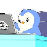 Working Work Work Sticker by Pudgy Penguins