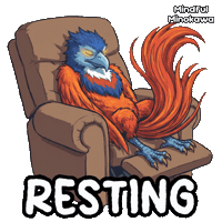 Tired Bird Sticker by VeeFriends