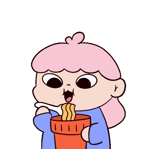 Instant Ramen Eating Sticker by Happy Homies