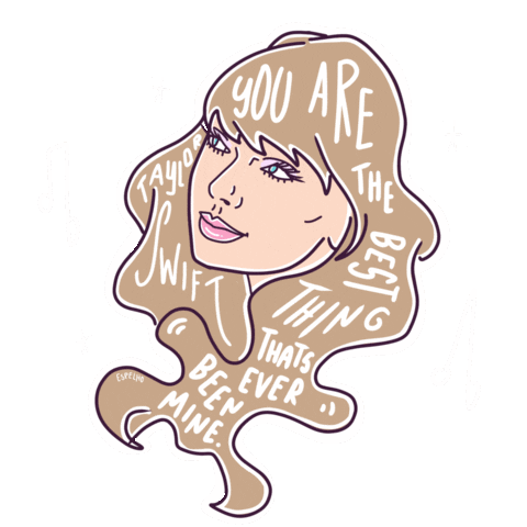 Taylor Swift Art Sticker by Espelho