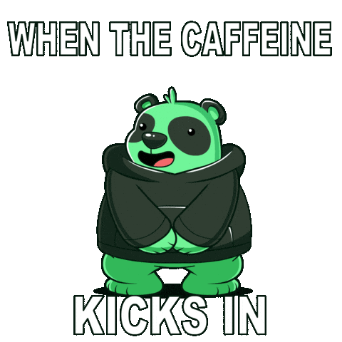 Vibrating Coffee Time Sticker by SuperVerse