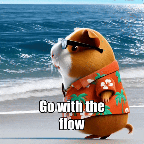 Go With The Flow Ocean GIF by Guinea Gambino