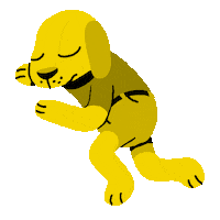 Dog Sleeping Sticker by Jared D. Weiss