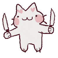 chewzyart love cats couple romance Sticker