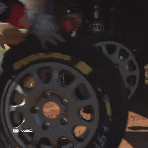 Tire Rim GIF by FIA World Rally Championship