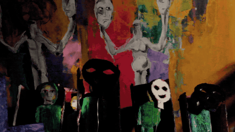 painting masks GIF by Carl Knickerbocker