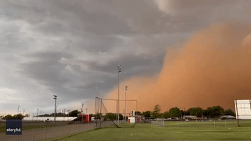 Large Dust Storm Looms Over Central West Texas