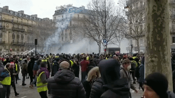 Thousands Fills Parisian Streets in Yellow Vest Protest