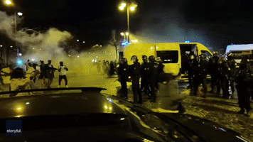 Police in Paris Use Tear Gas to Disperse Senegal Fans Celebrating Africa Cup of Nations Win