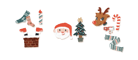 Merry Christmas Art Sticker