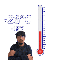 Negative Twenty Six Degrees Sticker