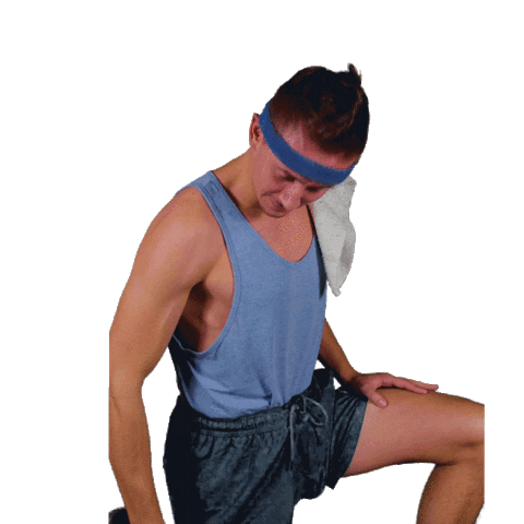 sport work hard Sticker by dreifarbenpanda