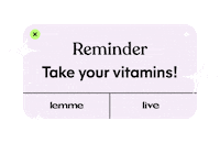 LemmeLive supplements vitamins vitamin reminder Sticker