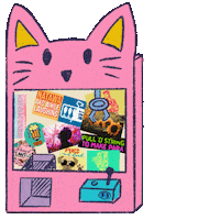 paola_koala game cat pink kawaii Sticker
