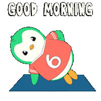 Stretching Good Morning Sticker by Abster