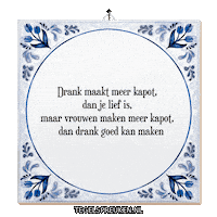 Nl Drank Sticker by Tegelspreuken.nl