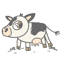 Vegan Cow Sticker by LIBERUM