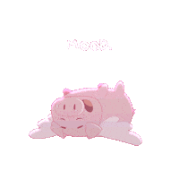 Tired Flying Pig Sticker by PositivelyPigasus
