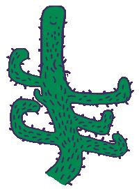 undergrounderground happy music plants desert Sticker