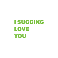 Sucstu love green i love you cactus Sticker
