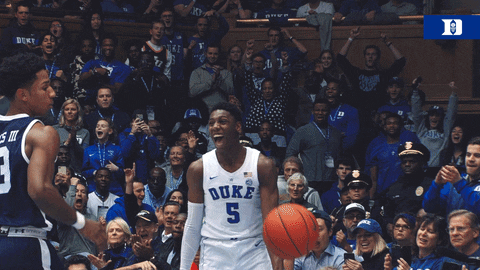 yell college basketball GIF by Duke Men's Basketball