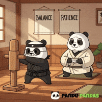 Panda Karate GIF by Pandu Pandas