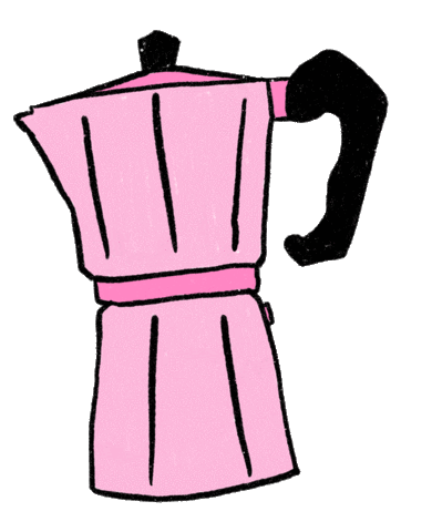 Coffee Time Pink Sticker by doña batata