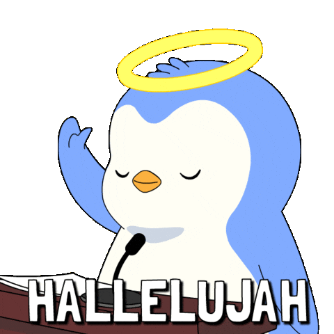 Can I Get An Amen Yes Sticker by Pudgy Penguins