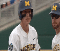 michigan baseball point GIF by Michigan Athletics